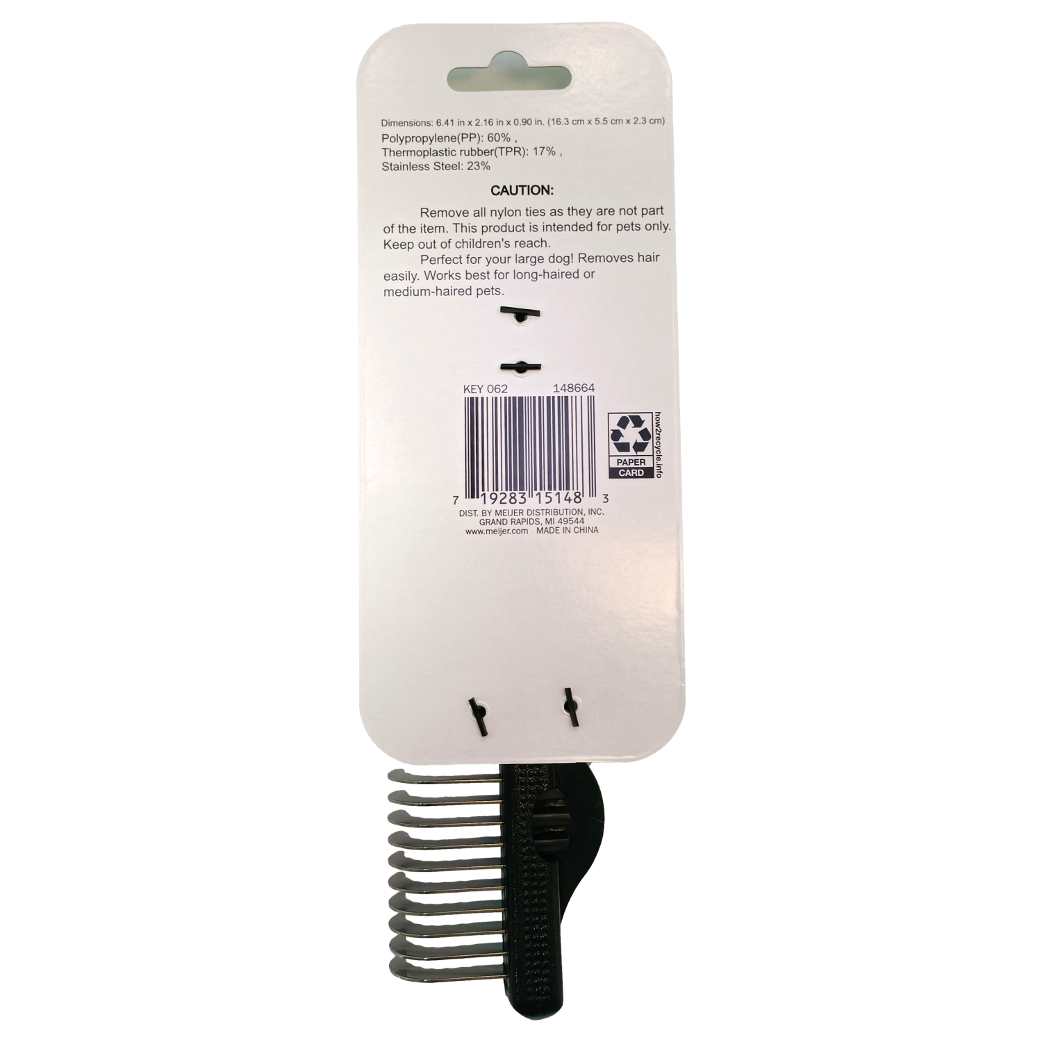slide 2 of 7, Meijer Dematting Dog Comb, 1 ct, 1 ct