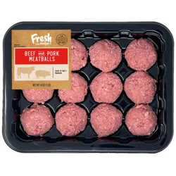 FRESH FROM MEIJER Fresh Beef/Pork Meatballs, 12 Meatballs