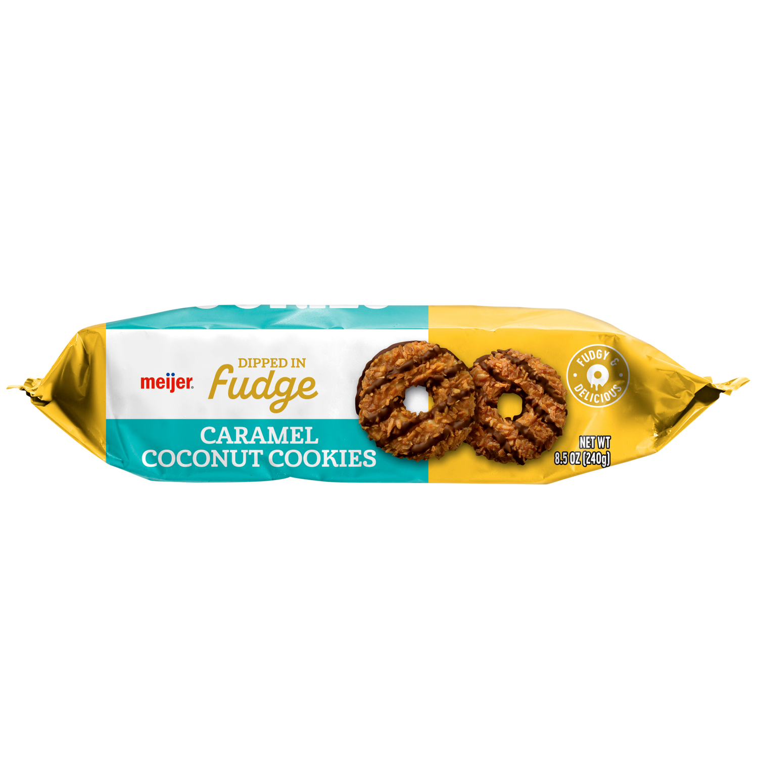 slide 3 of 4, Meijer Caramel Coconut Fudge Cookies, 8.5 oz