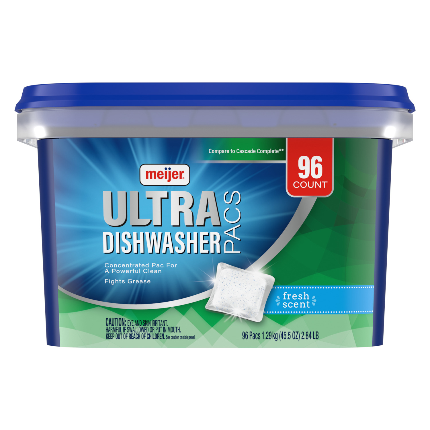 slide 1 of 3, MEIJER ESSEN AUTO DISH PACS FRESH 96CT, 96 ct