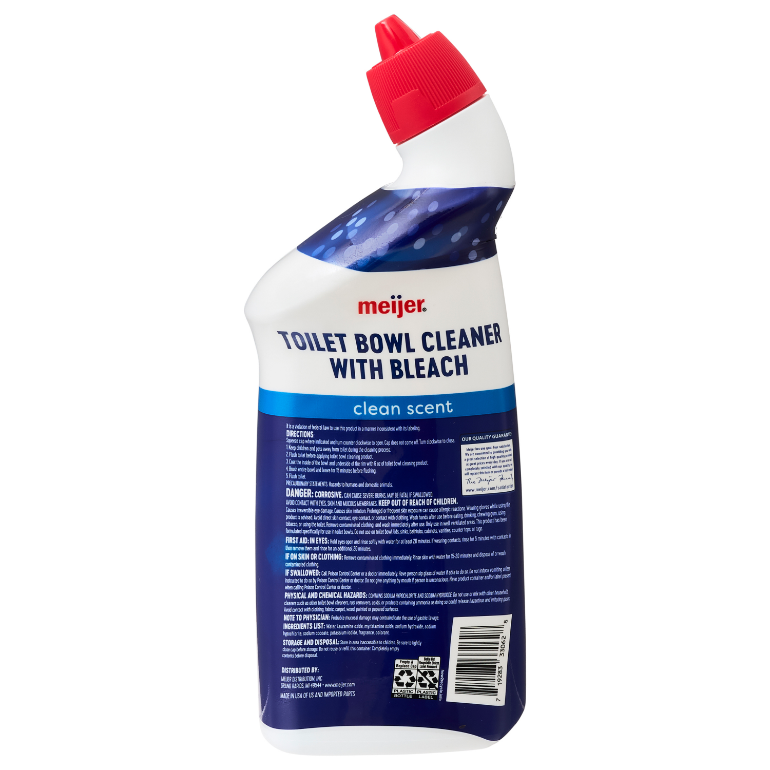 slide 2 of 2, Meijer Toilet Bowl Cleaner W Bleach 24oz, 24 oz
