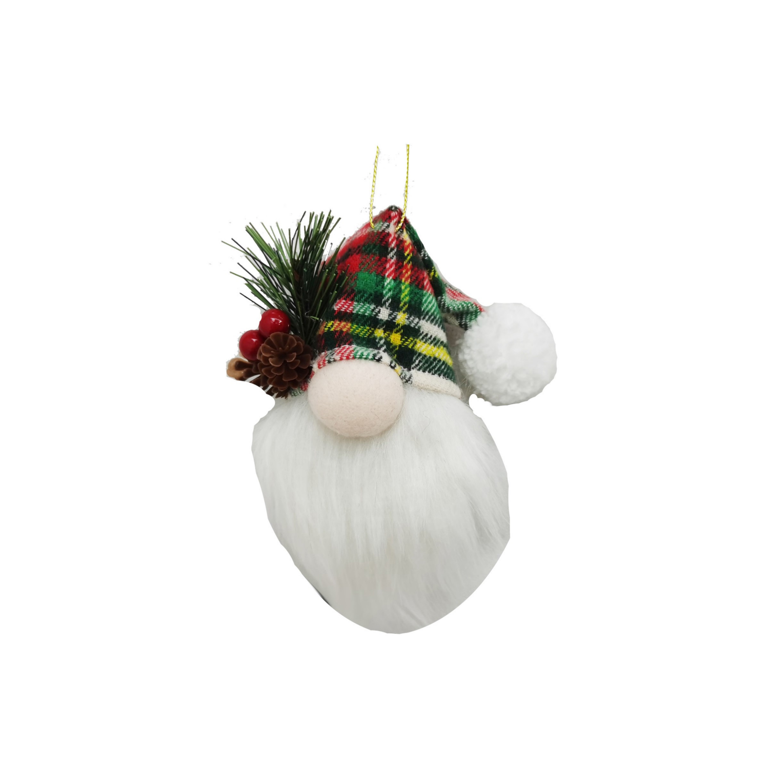 slide 4 of 5, Meijer December Home Gnome Head Ornament, 3 Assorted, 5 in
