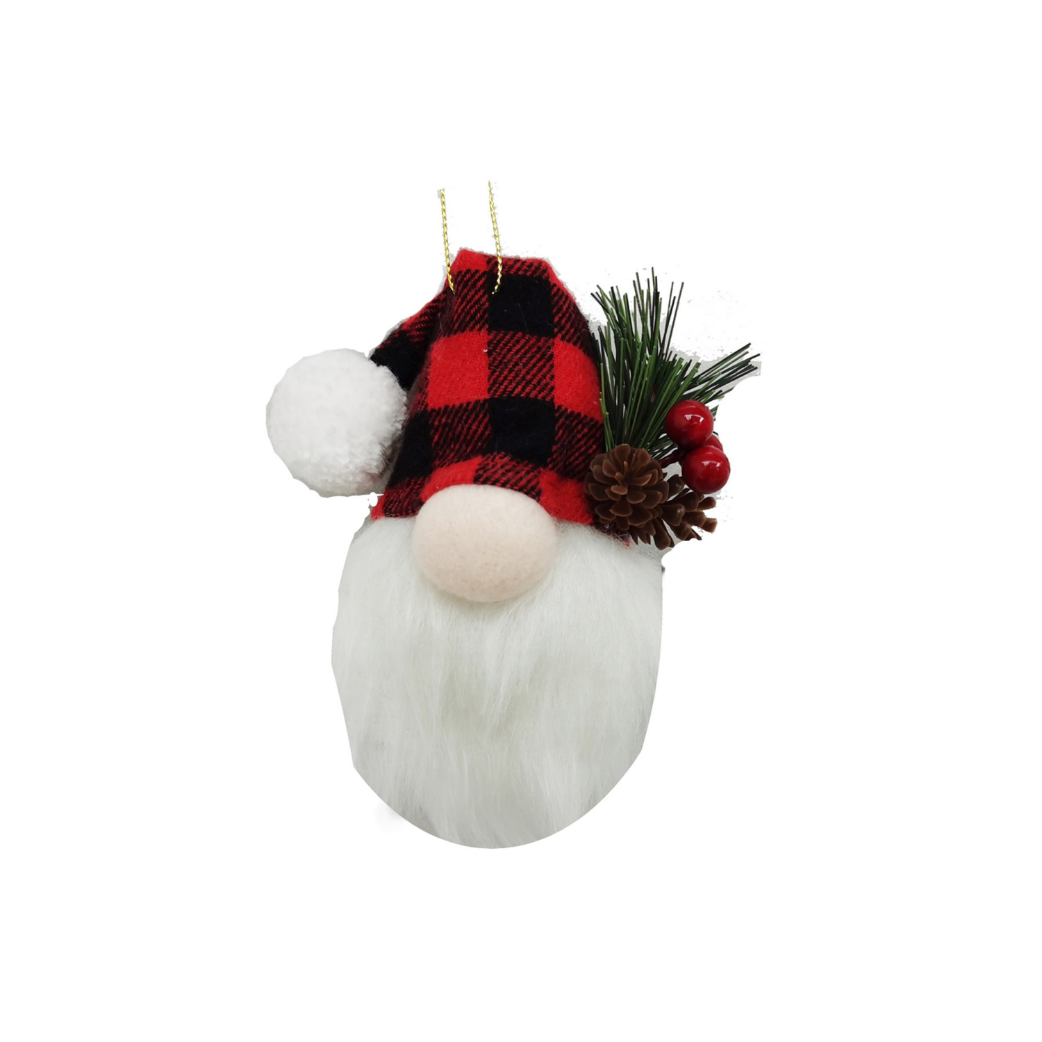 slide 2 of 5, Meijer December Home Gnome Head Ornament, 3 Assorted, 5 in