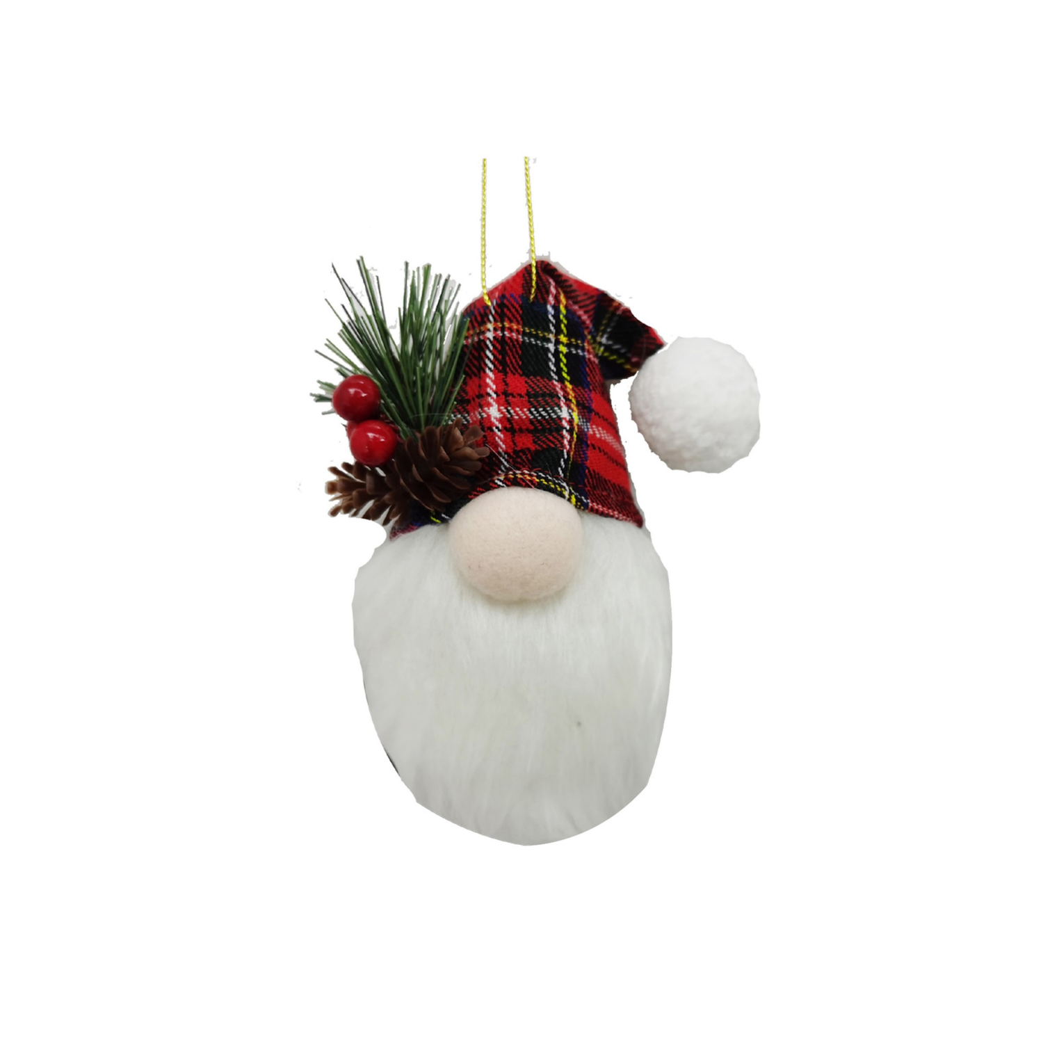 slide 3 of 5, Meijer December Home Gnome Head Ornament, 3 Assorted, 5 in