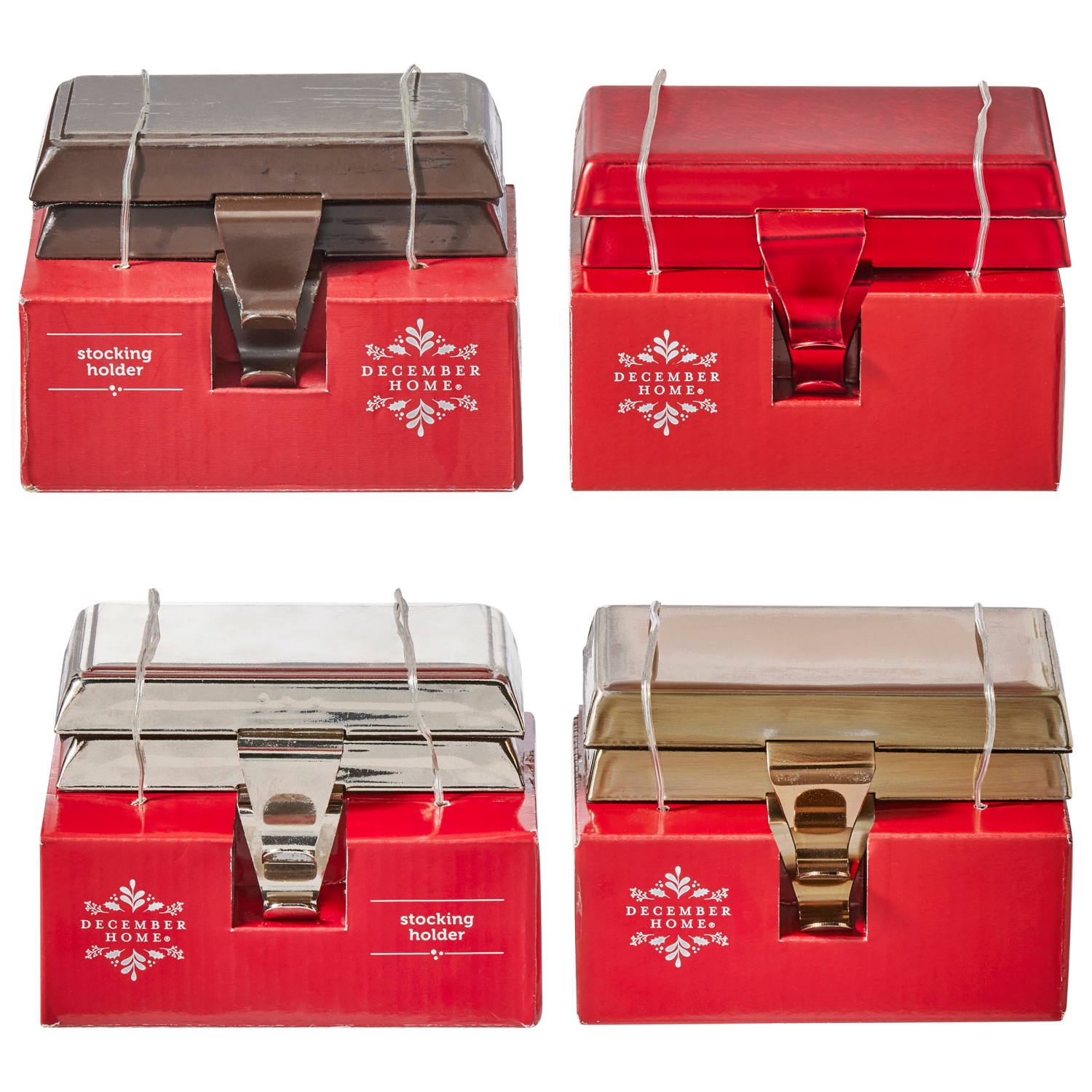 slide 1 of 5, December Home DH SKG HOLDER PF METAL 2PK IN PDQ, 2 ct