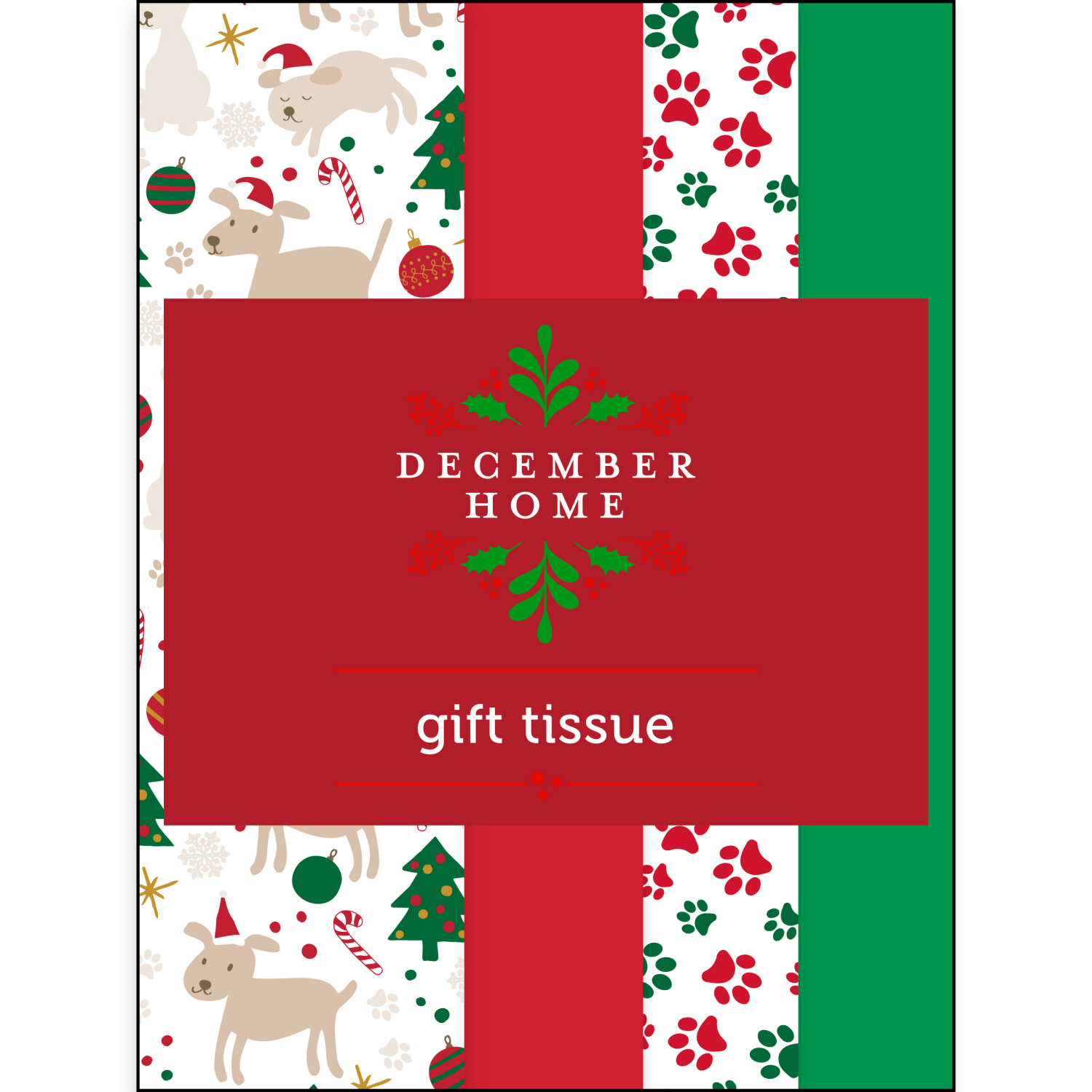 slide 1 of 1, December Home DH Tissue Paper Dogs 10ct, 10 ct