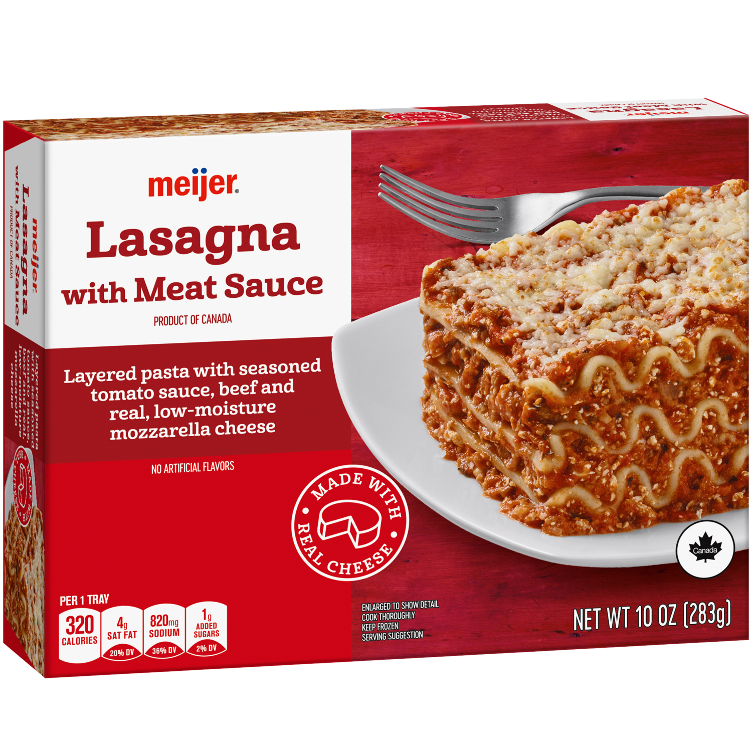 slide 4 of 5, Meijer Frozen Lasagna with Meat Sauce, 10oz, 10 oz