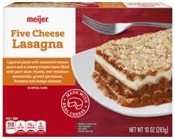 Meijer Frozen 5 Cheese Lasagna, 10 Oz