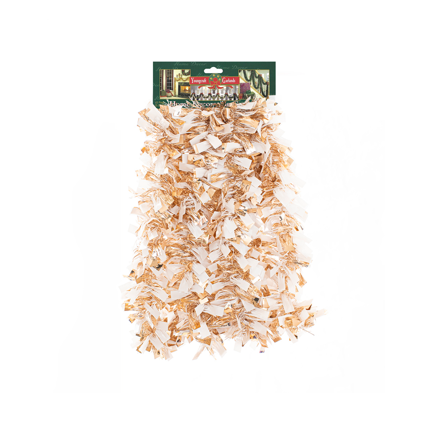 slide 1 of 2, December Home DH Garland Champagne White 10 FT, 10 ft