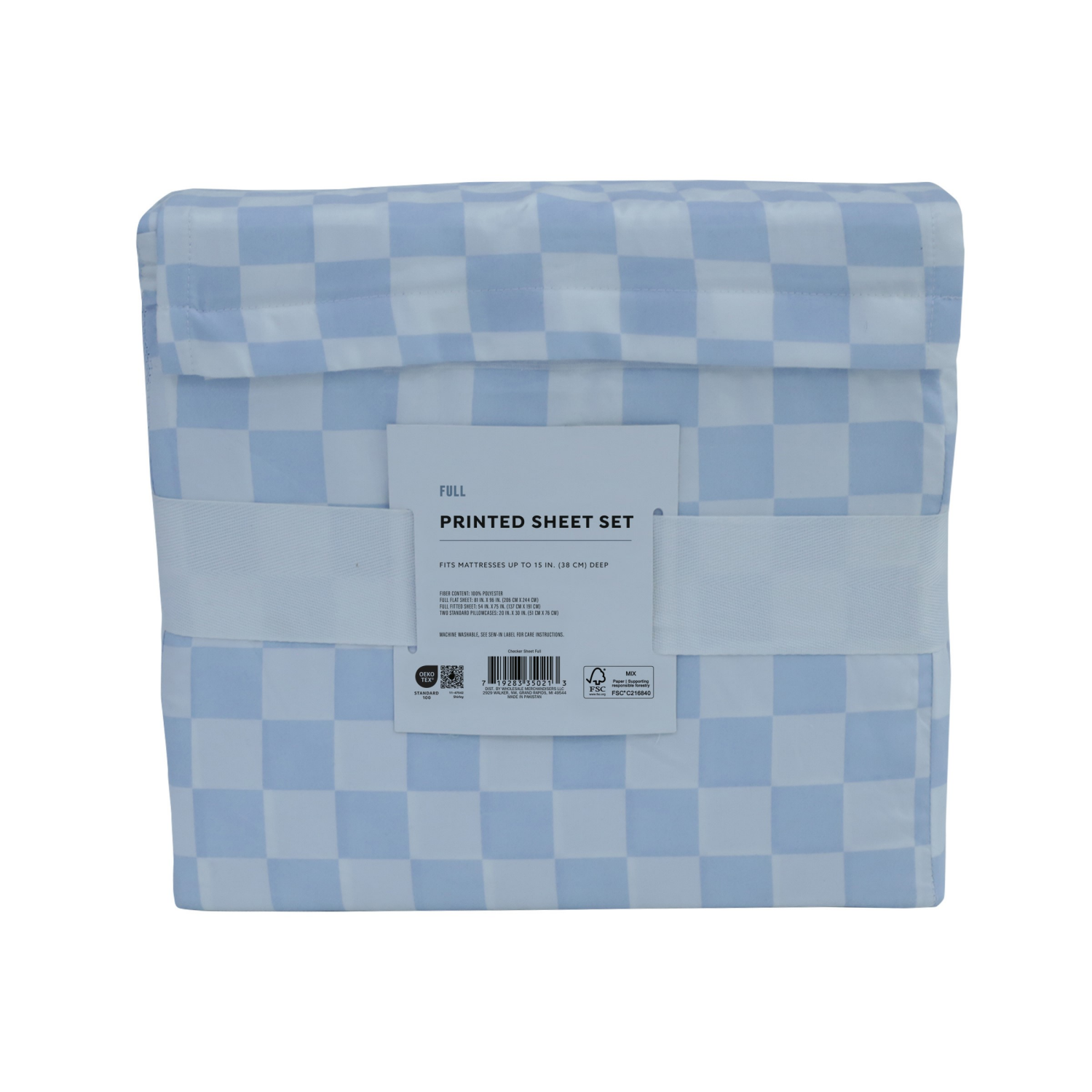 slide 3 of 3, Havenstay Seasonal Sheets, Full, Checker, fl