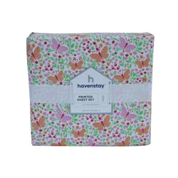 Havenstay Seasonal Sheets, Queen, Butterfly