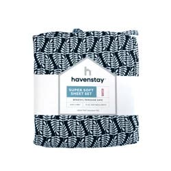 Havenstay Washed Sheets, Queen, Navy