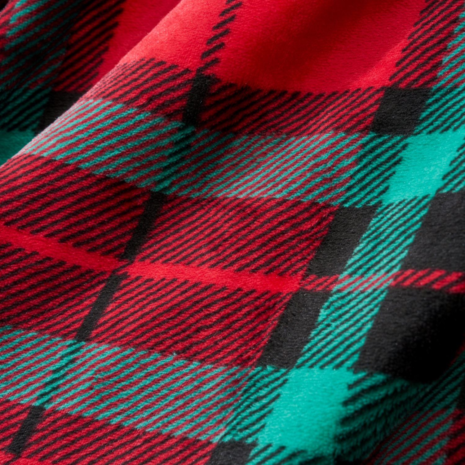 slide 3 of 6, December Home Plaid Plush Throw, 50 In X 70 In, 50 inx70 in