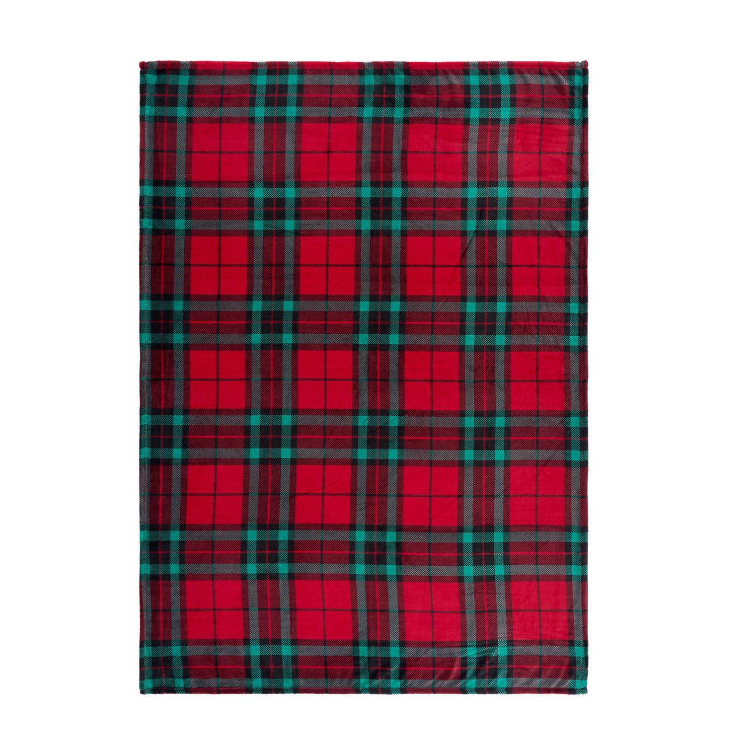 slide 4 of 6, December Home Plaid Plush Throw, 50 In X 70 In, 50 inx70 in