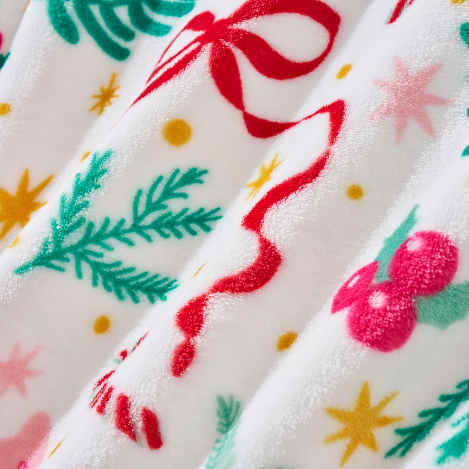 slide 3 of 6, December Home Bows Plush Throw, 50 In X 70 In, 50 inx70 in