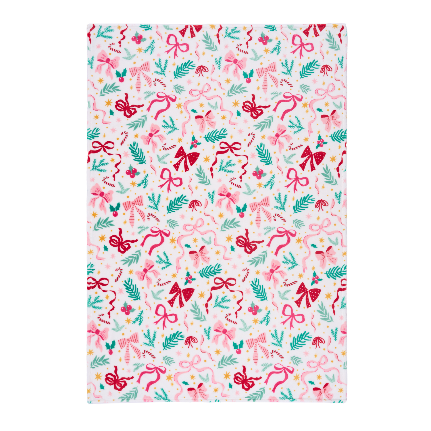 slide 4 of 6, December Home Bows Plush Throw, 50 In X 70 In, 50 inx70 in