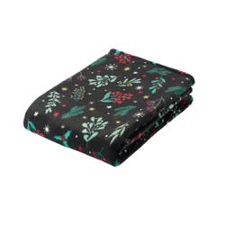 December Home Botanical Plush Throw, 50 In X 70 In