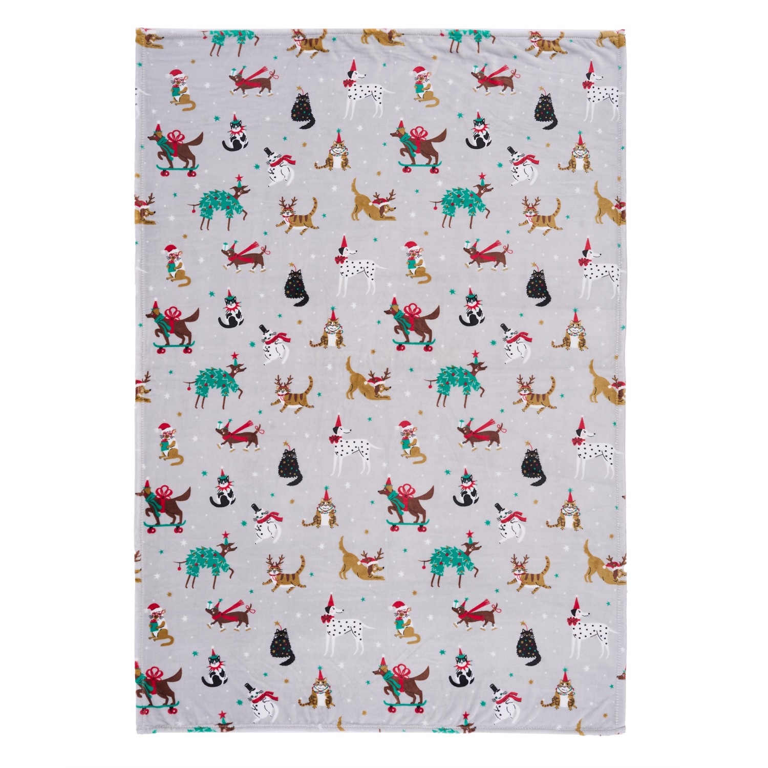 slide 4 of 6, December Home Pets Plush Throw, 50 In X 70 In, 50 inx70 in