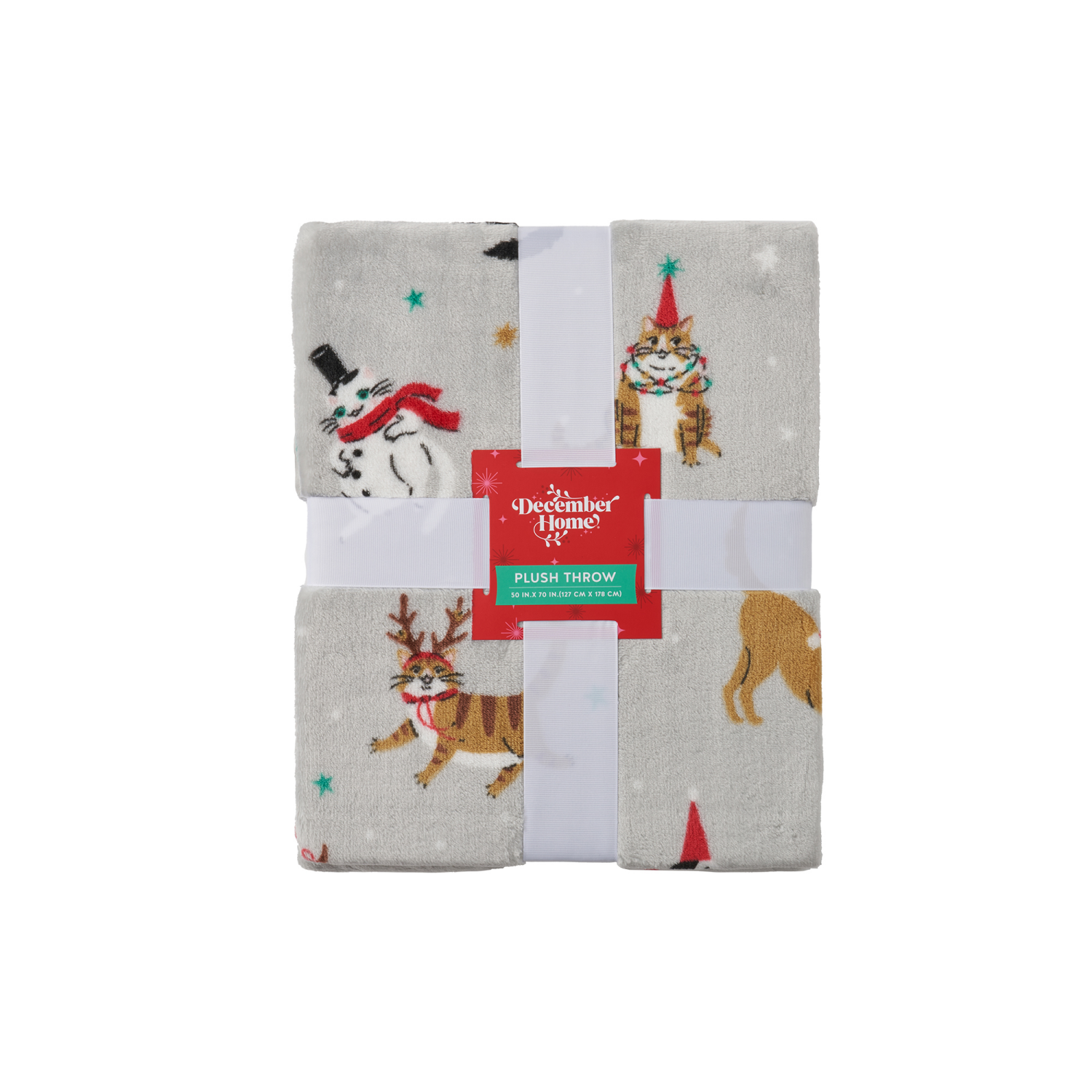 slide 6 of 6, December Home Pets Plush Throw, 50 In X 70 In, 50 inx70 in