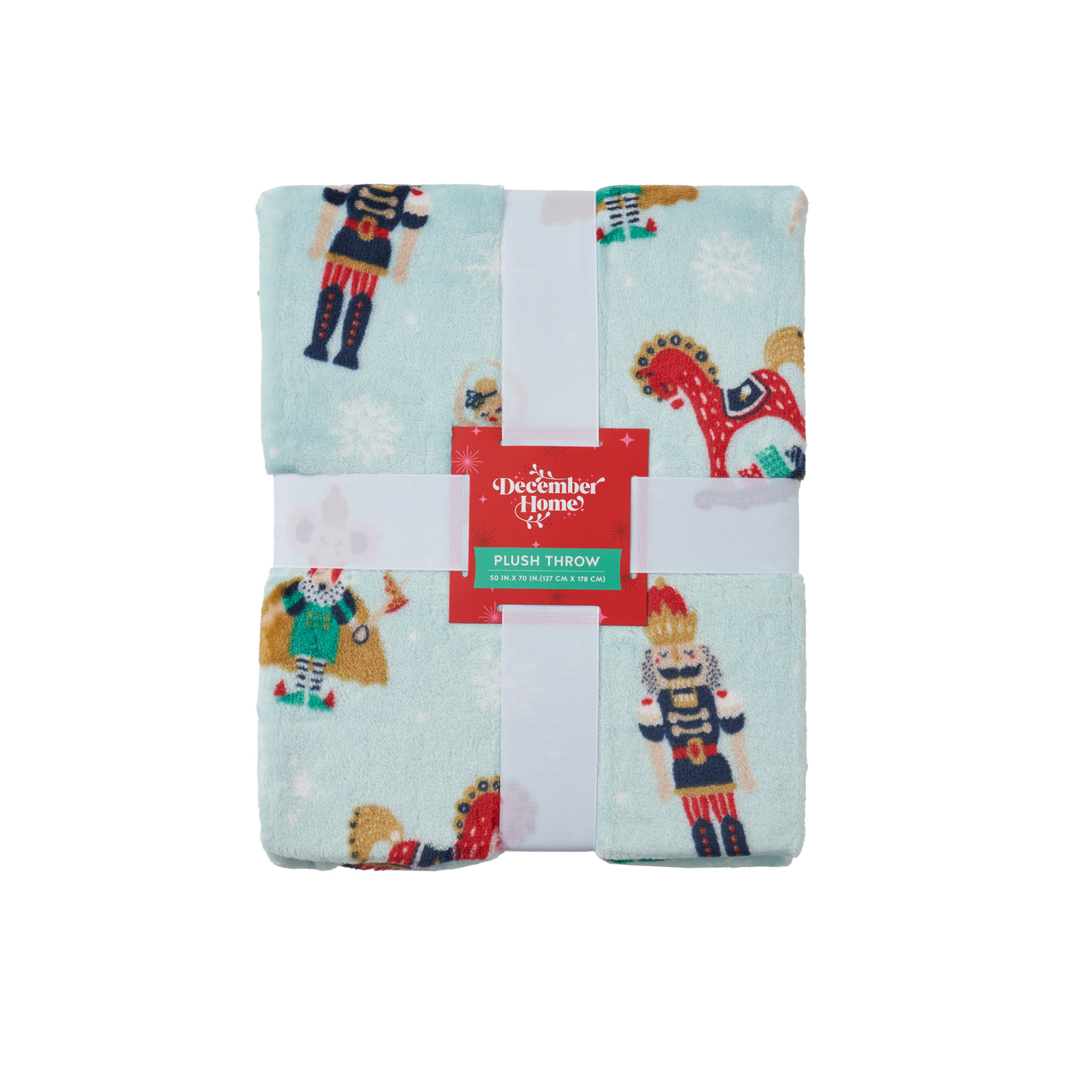 slide 6 of 6, December Home Dececmber Home Nutcracker Plush Throw, 50 In X 70 In, 50 inx70 in