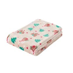 December Home Gingerbread Lane Plush Throw, 50 In X 70 In