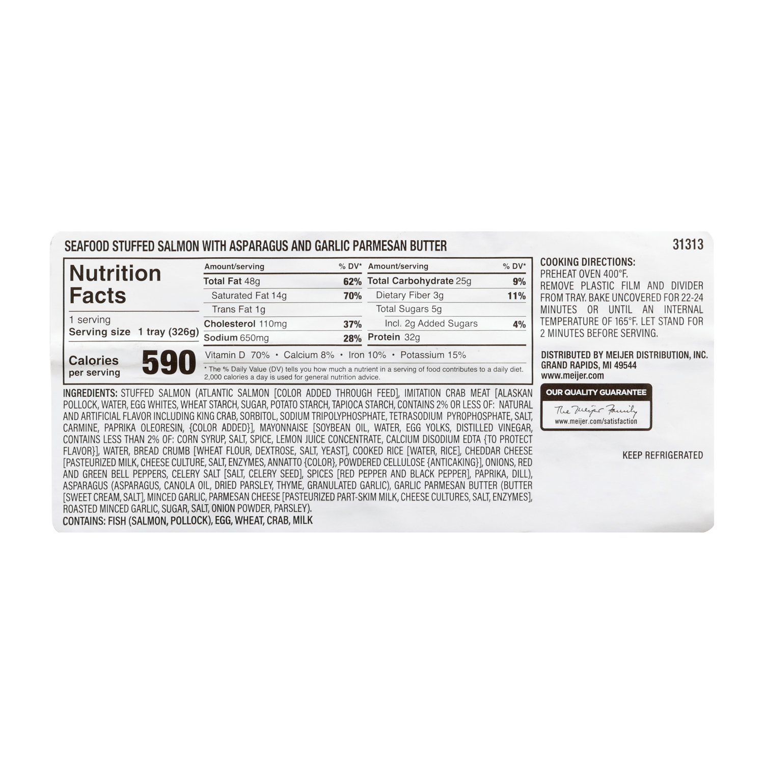 slide 3 of 4, Fresh From Meijer Stuffed Salmon And Asparagus, 11.5 Oz., 11.5 oz