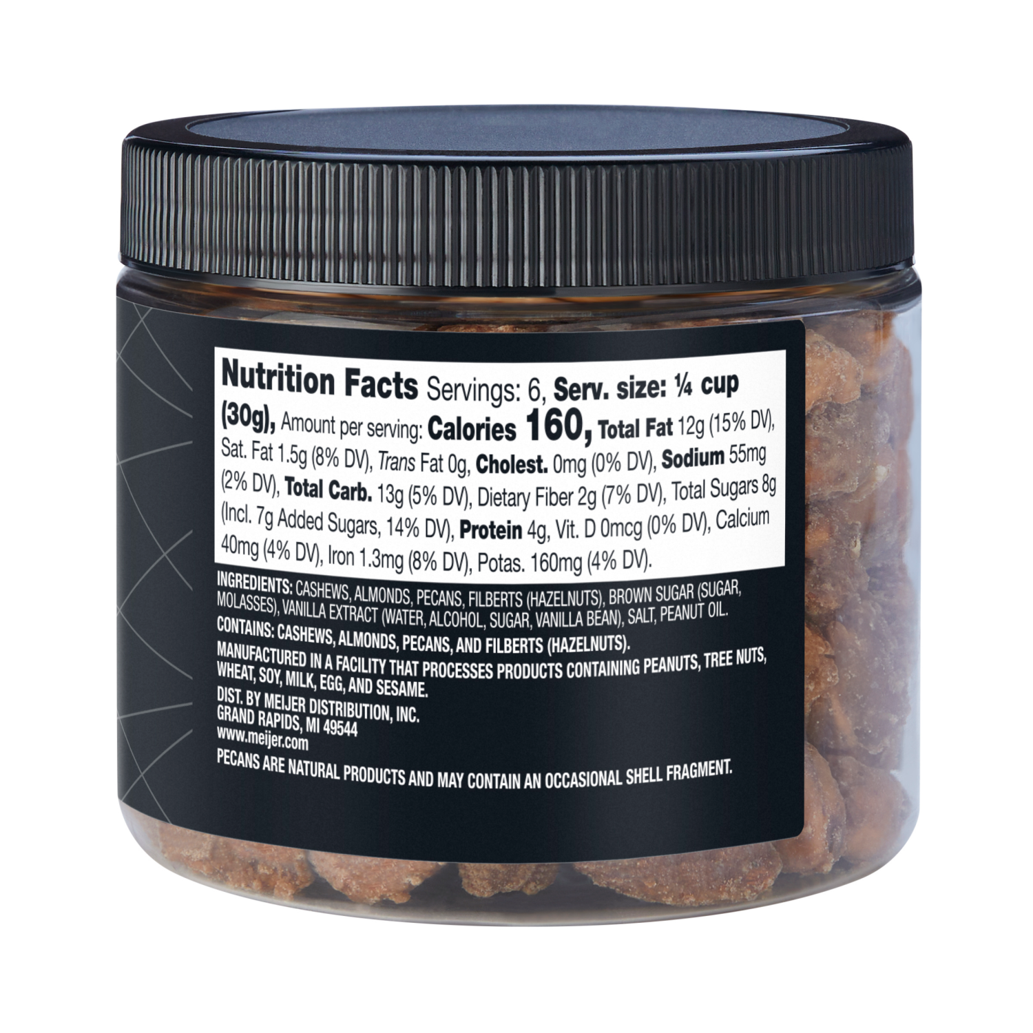 slide 3 of 3, FREDERIKS BY MEIJER Frederik's Brown Sugar Mixed Nuts, 7 oz