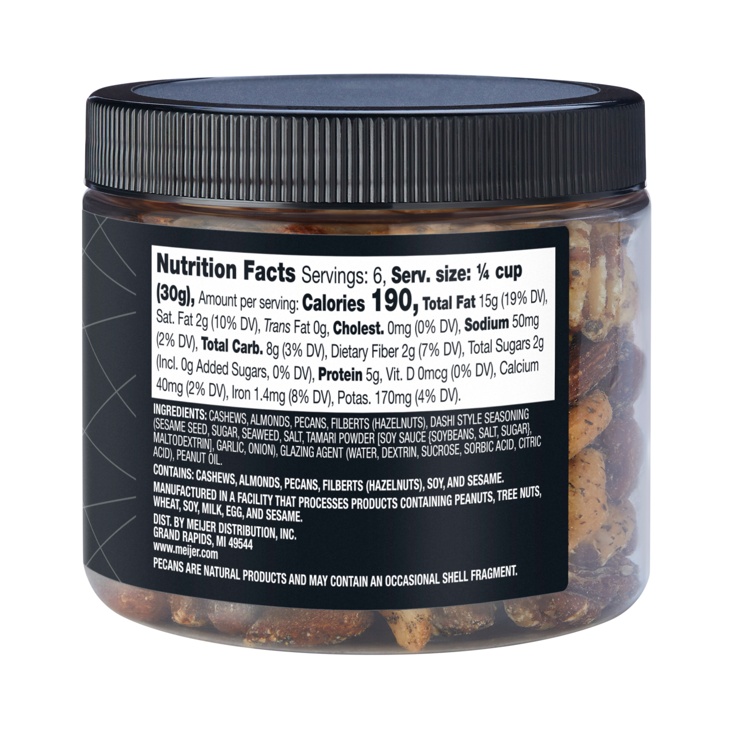slide 3 of 3, FREDERIKS BY MEIJER Frederik's Dashi Style Mixed Nuts, 7 oz