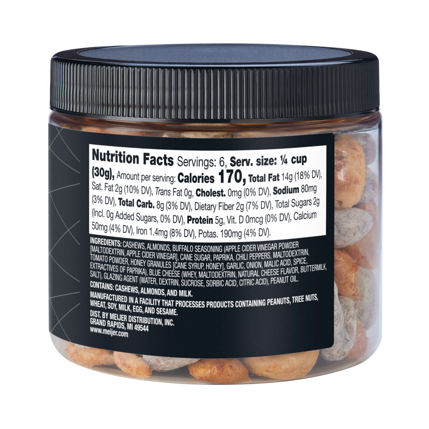 slide 3 of 3, FREDERIKS BY MEIJER Frederik's Blue Cheese Cashews And Almonds, 7 oz