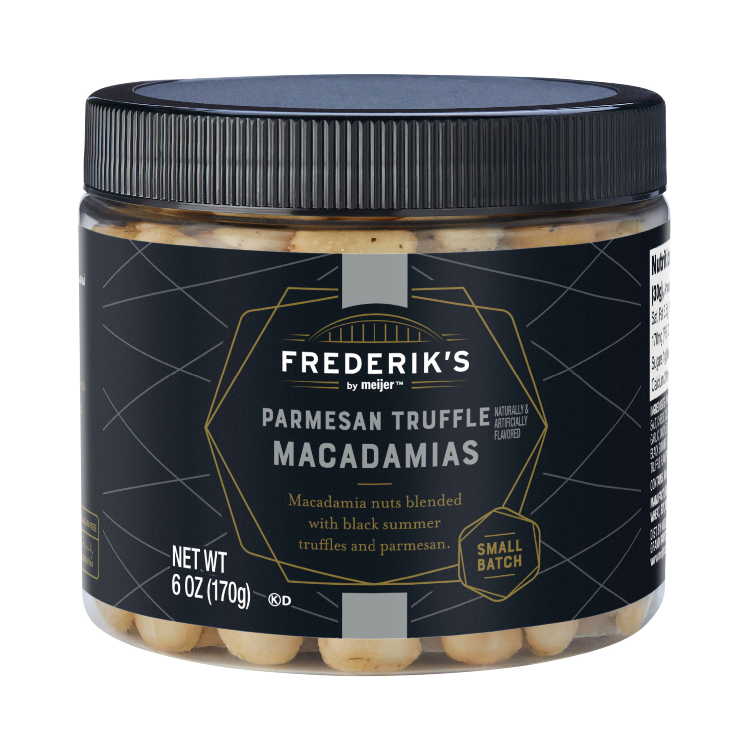 slide 1 of 3, FREDERIKS BY MEIJER Frederik's Parmesan Truffle Macadamias, 6 oz