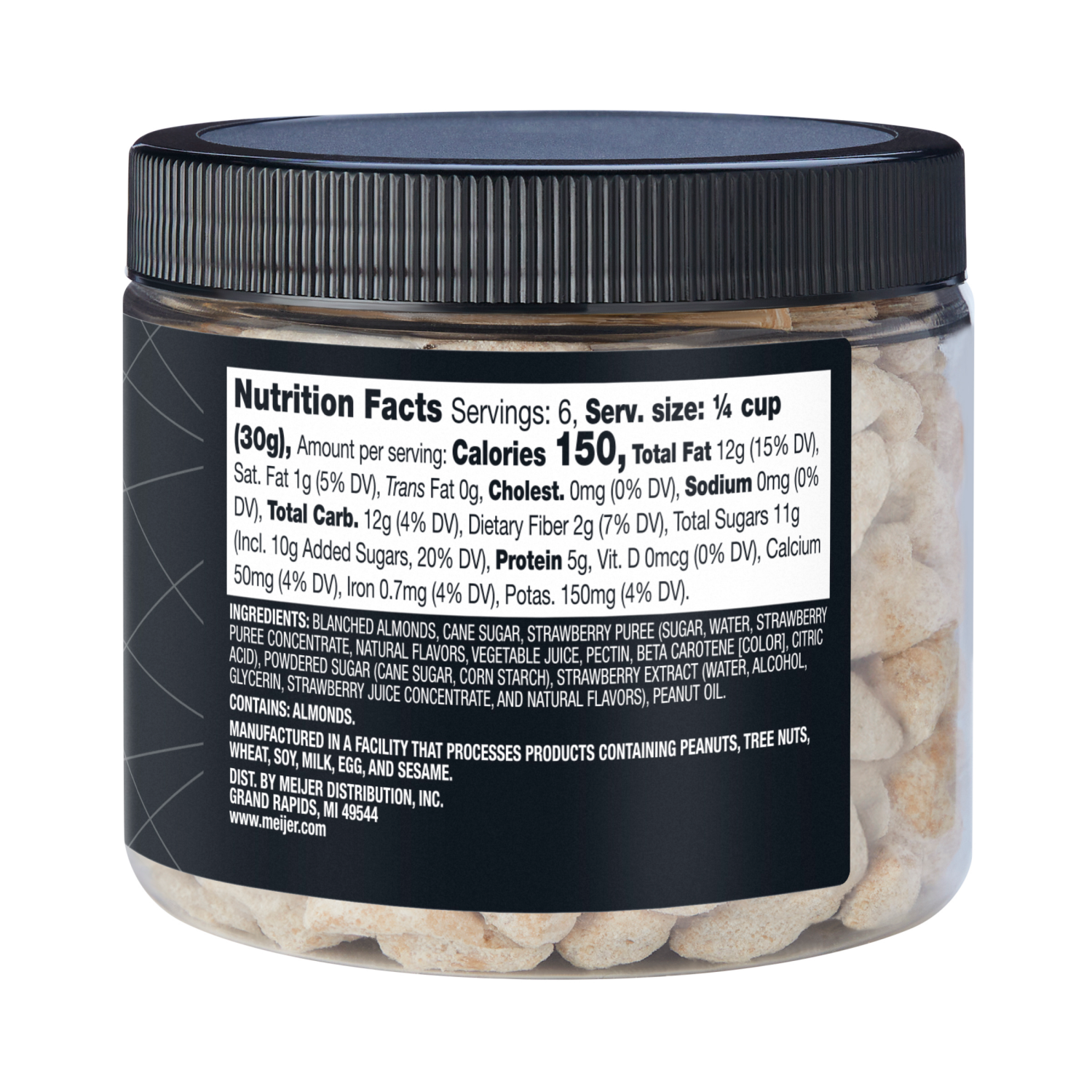 slide 3 of 3, FREDERIKS BY MEIJER Frederik's Strawberry Donut Almonds, 7 oz