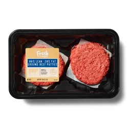 Fresh From Meijer 80/20 Ground Beef Patties