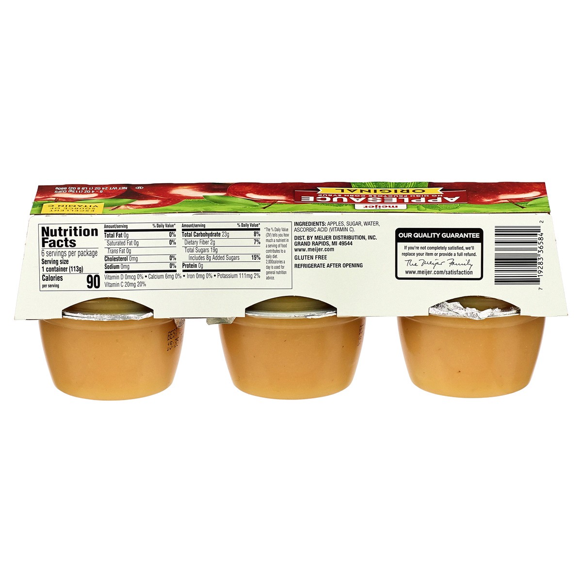 slide 2 of 2, Meijer Original Applesauce, 6 ct