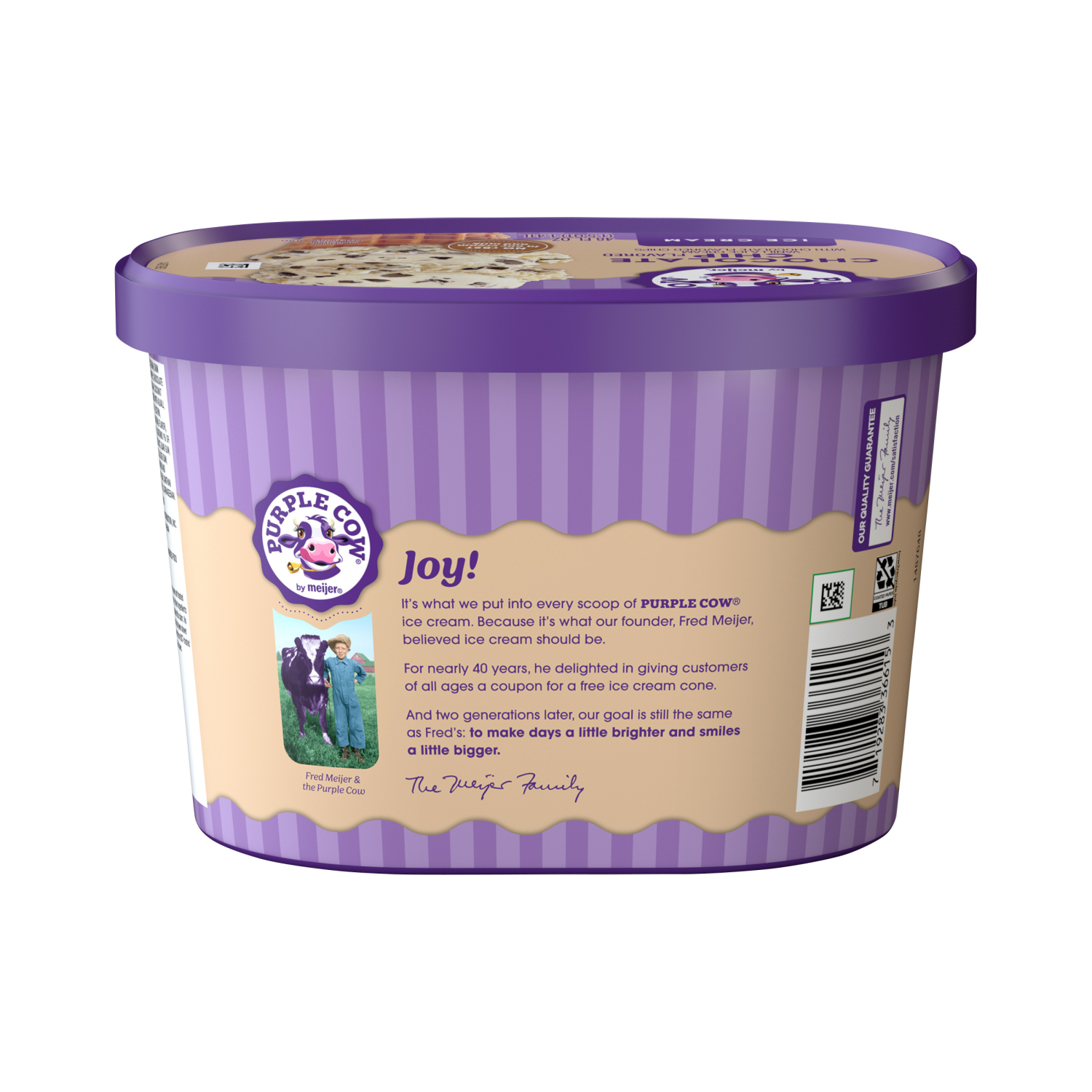 slide 2 of 5, Purple Cow Chocolate Chip Ice Cream, 1.5 qt, 1.5 qt