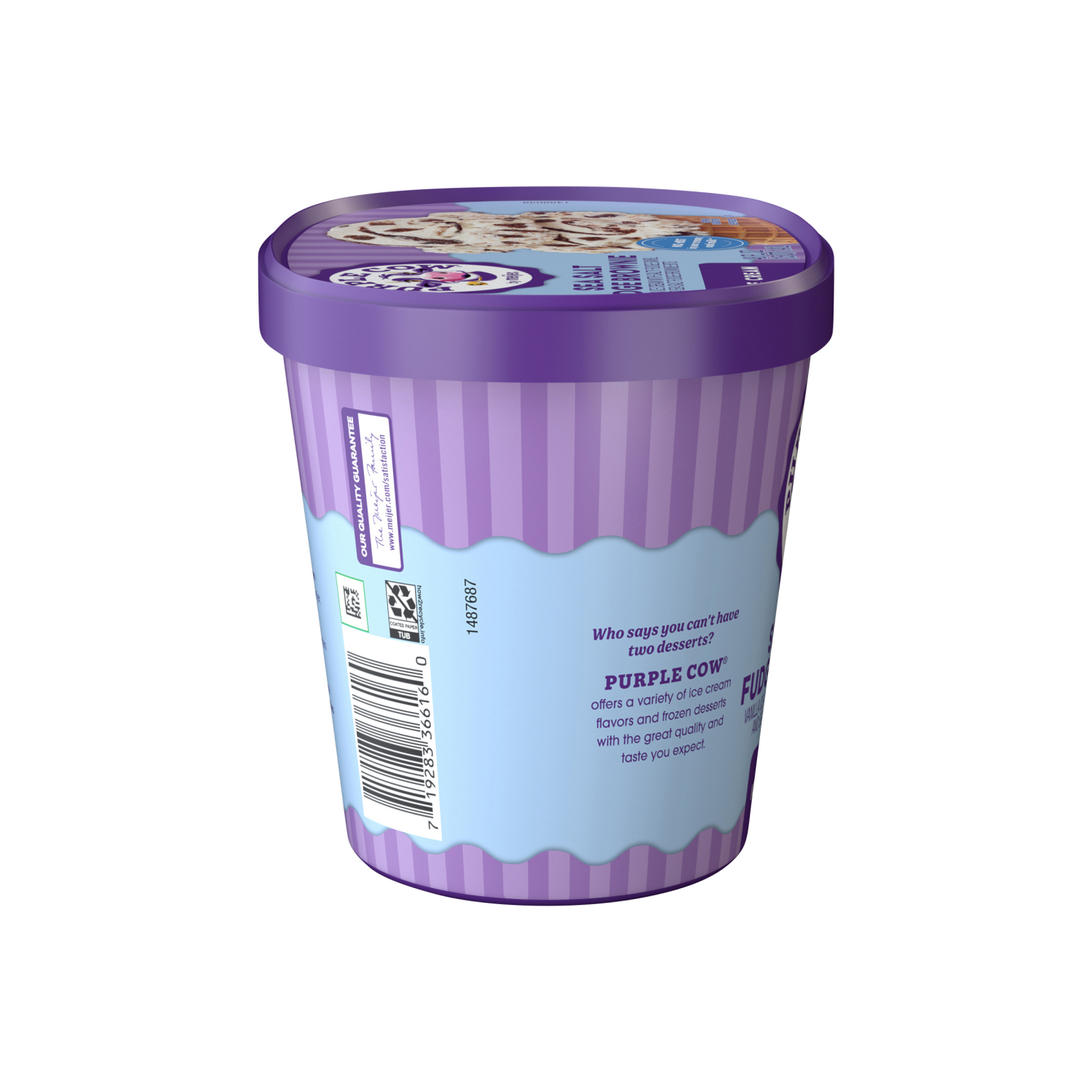 slide 4 of 5, Purple Cow Sea Salt Fudge Brownie Ice Cream, 1.5 qt, 1.5 qt