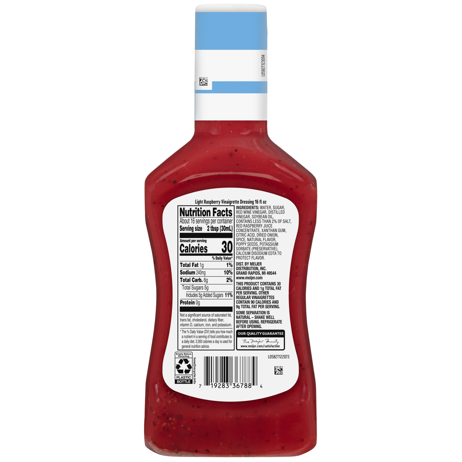 slide 2 of 2, Meijer Light Raspberry Vinaigrette, 16 oz, 16 oz