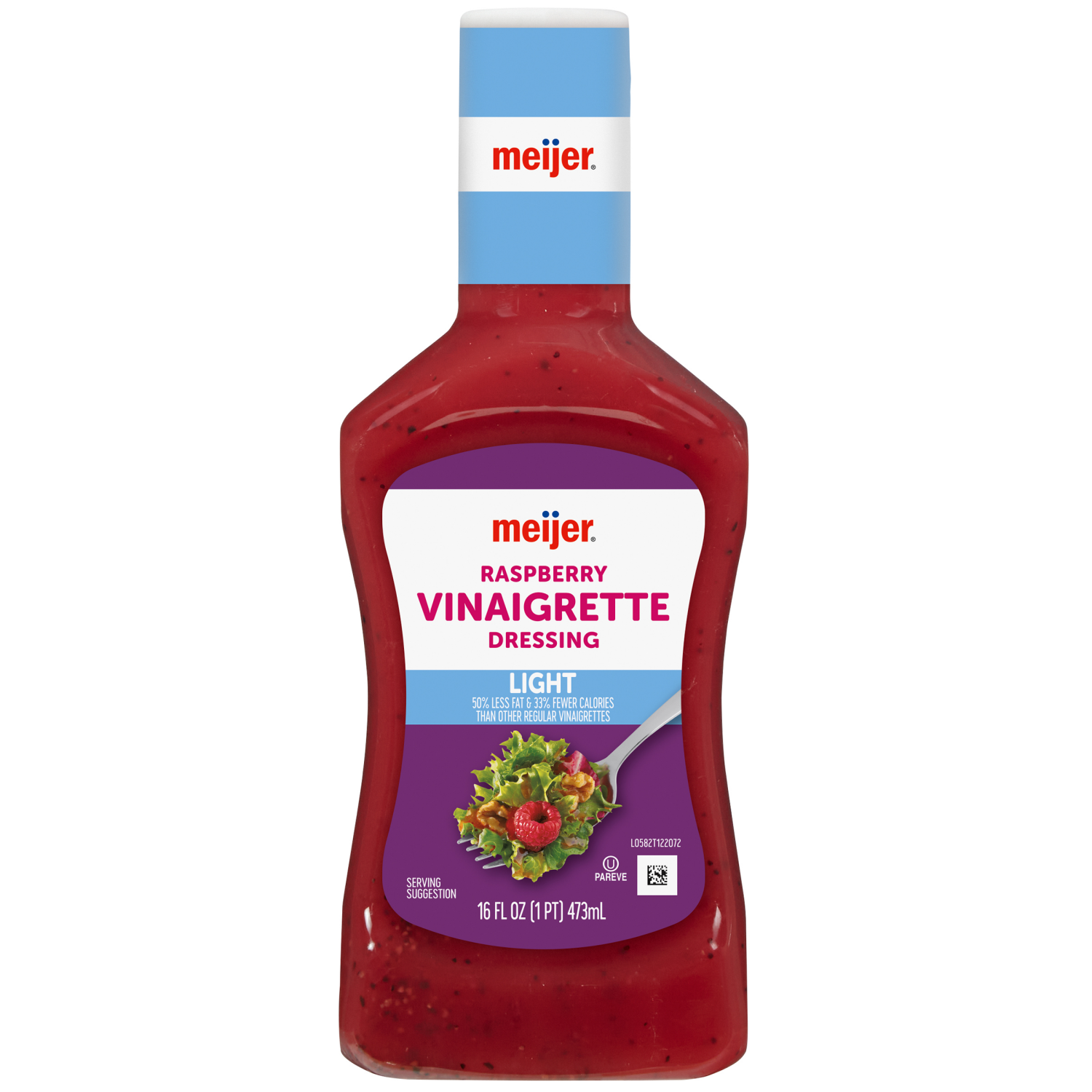 slide 1 of 2, Meijer Light Raspberry Vinaigrette, 16 oz, 16 oz