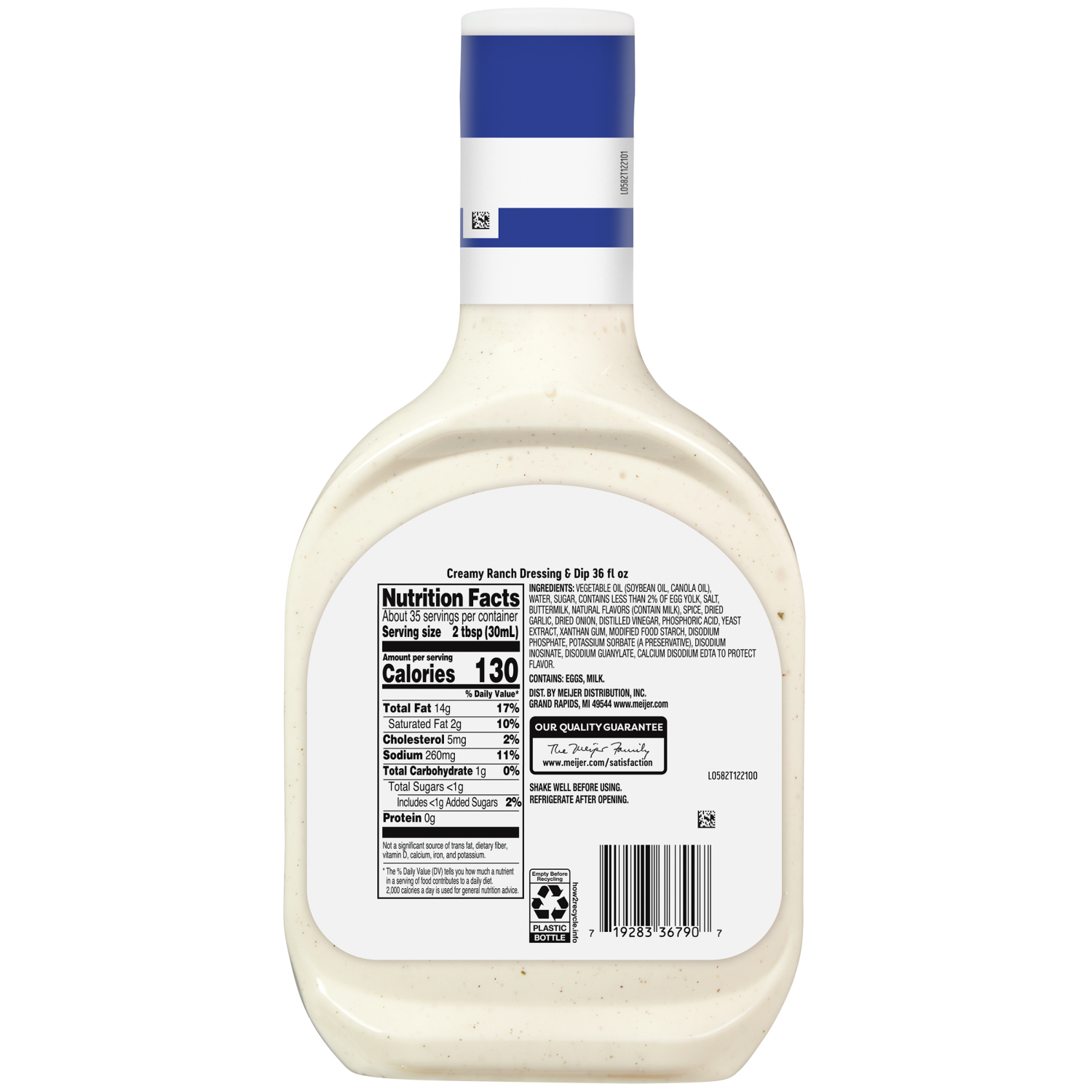 slide 2 of 2, Meijer Creamy Ranch Dressing- 36 oz, 36 oz