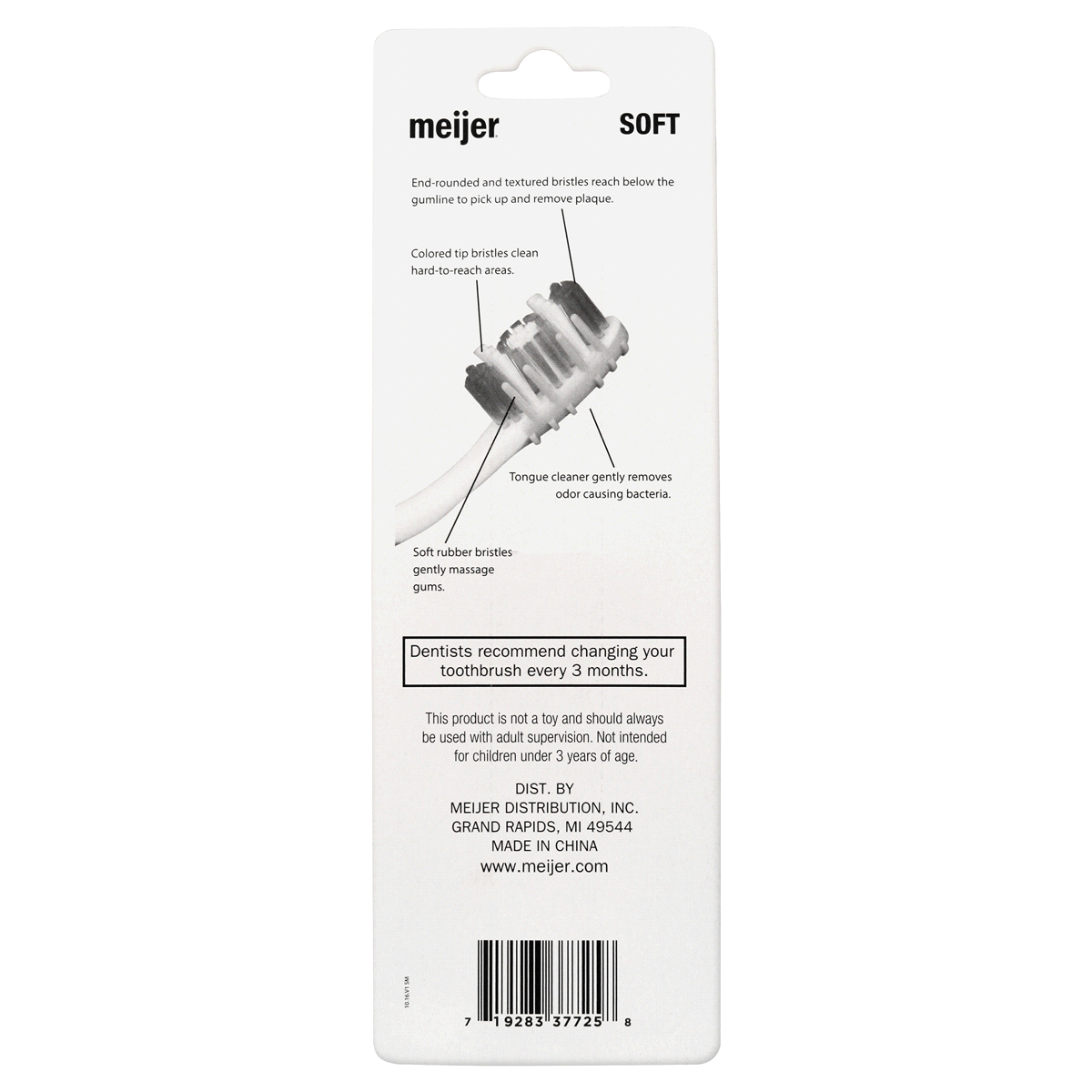 slide 3 of 3, Meijer Multi-Benefit toothbrush Soft, 4 ct