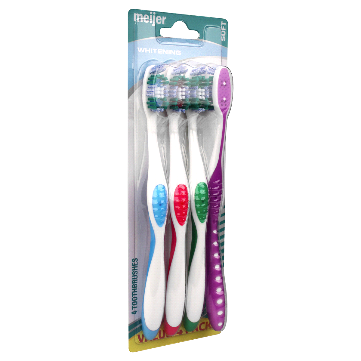 slide 2 of 3, Meijer Whitening Toothbrushes Soft Value pack, 4 ct