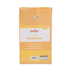 Meijer Clasp Envelopes, 6 In X 9 In, 25 Pk