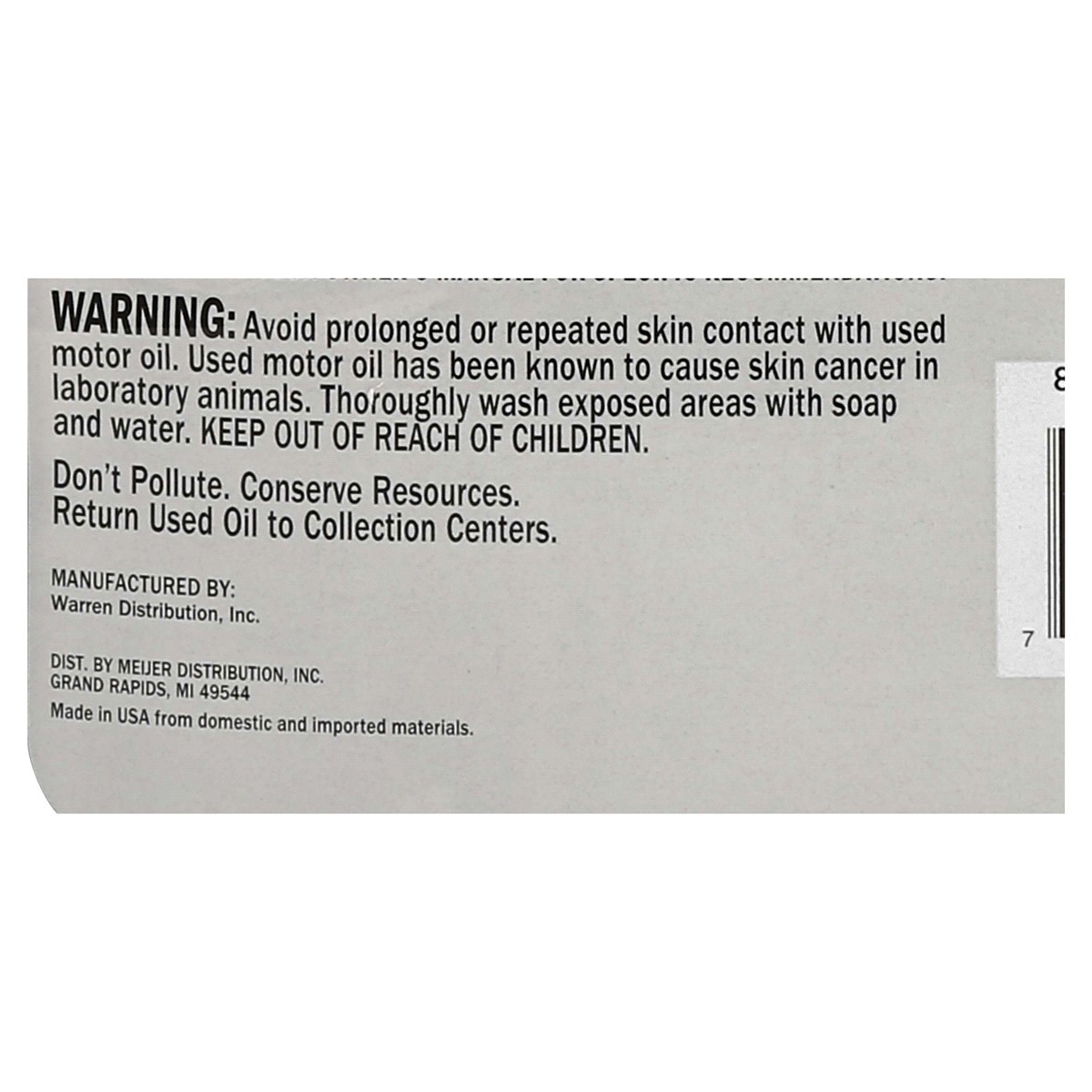 slide 2 of 2, Meijer Full Synthetic 5W20 Motor Oil, 5 qt