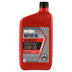 Meijer High Mileage 5W-30 Motor Oil, Synthetic Blend