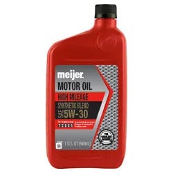 Meijer High Mileage 5W-30 Motor Oil, Synthetic Blend