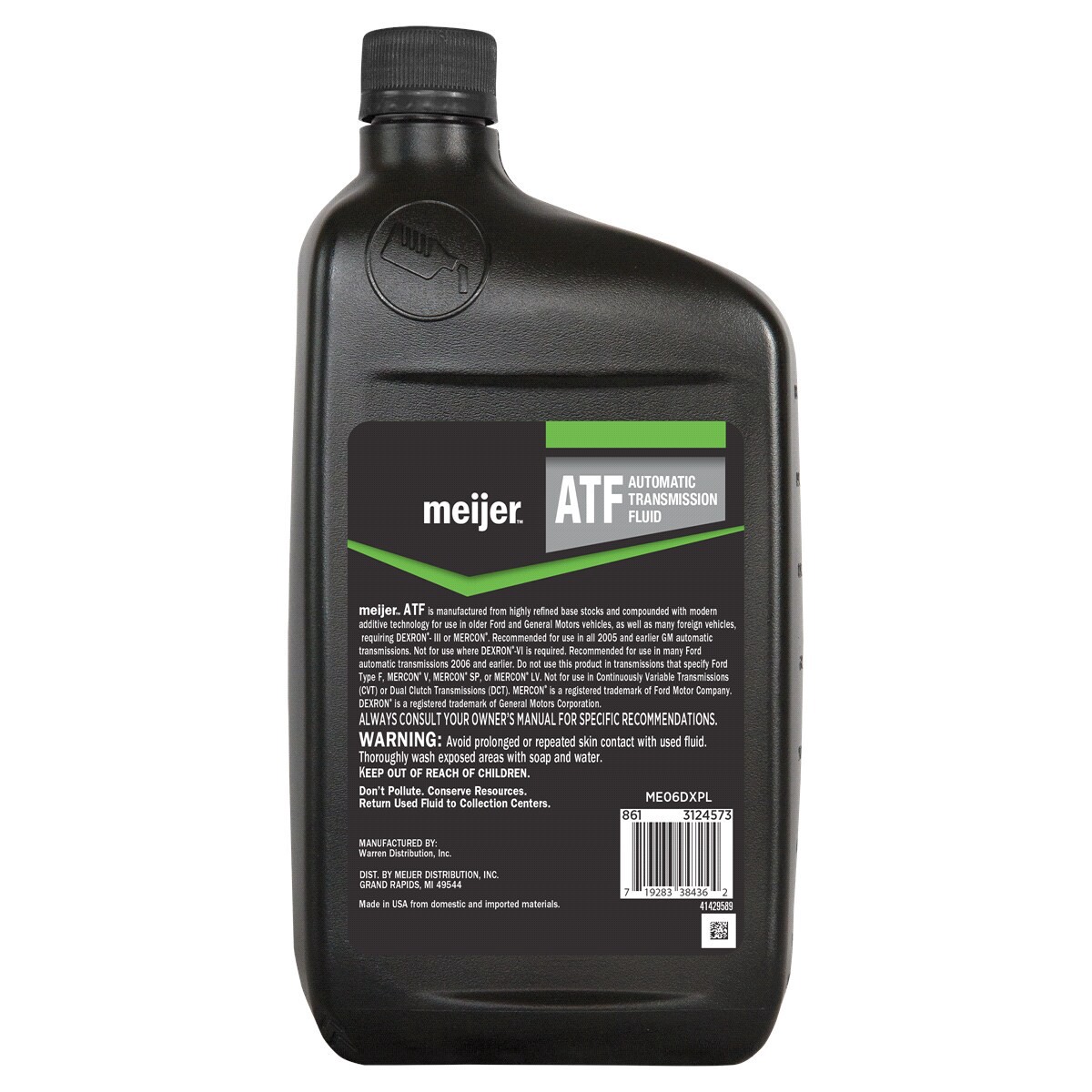 slide 2 of 2, Meijer Automatic Transmission Fluid, 1 qt