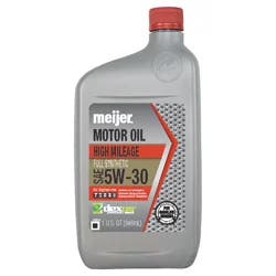 Meijer High Mileage 5W-30 Motor Oil, Full Synthetic