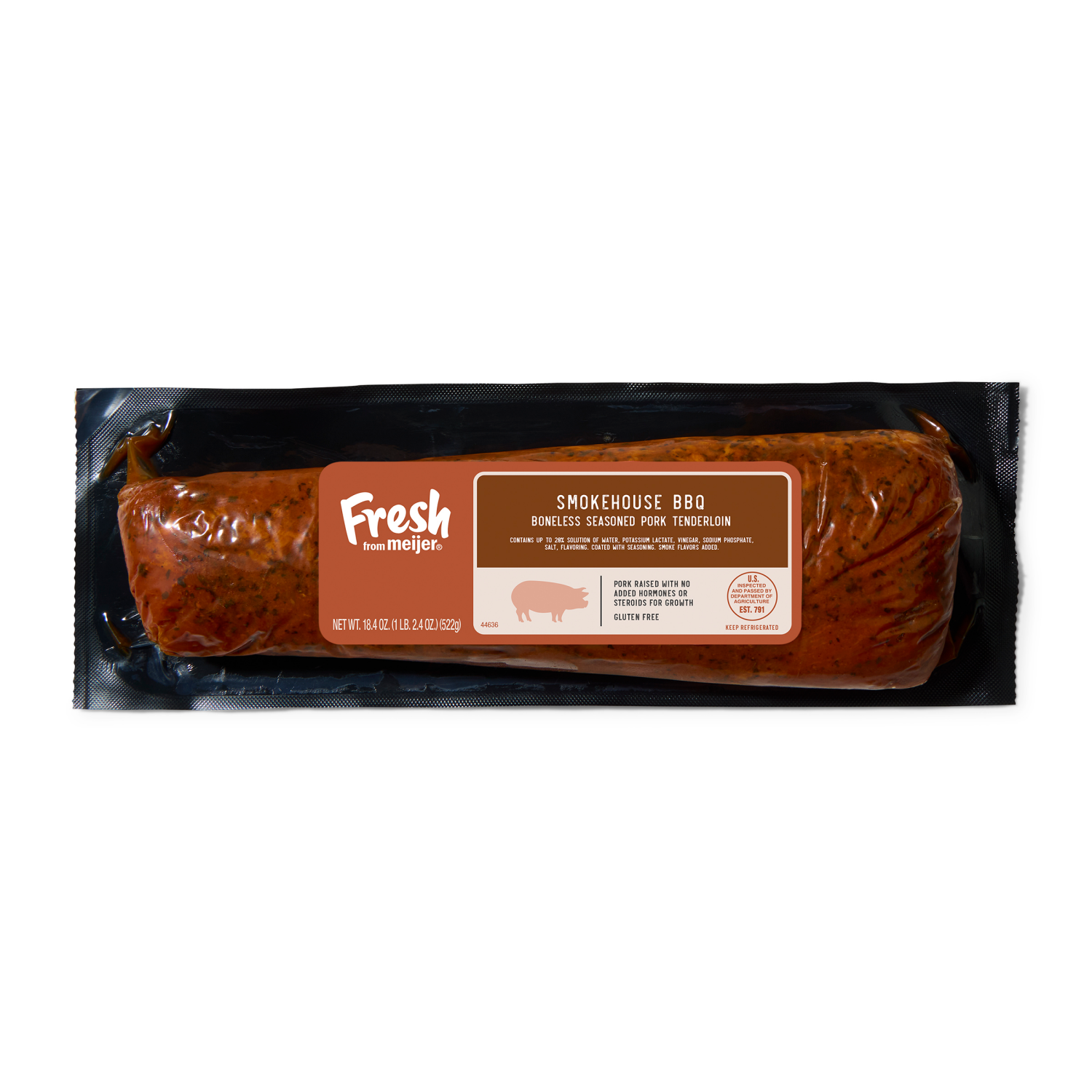 slide 1 of 2, Fresh From Meijer Ffm Pork Tenderloin Smokehouse Bbq 18.4Oz, 18.4 oz