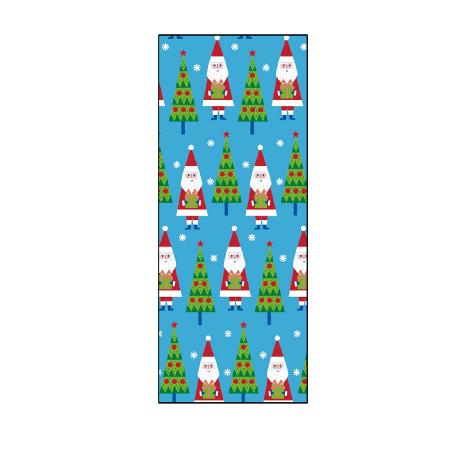 slide 1 of 1, December Home DH PAPER ROLL WRAP TREE SANTA 30X45SQFT, 1 ct