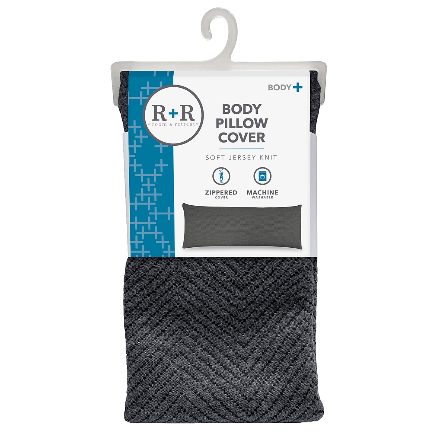 slide 1 of 2, R+R Room + Retreat Body Pillow Protector, Grey, 1 ct