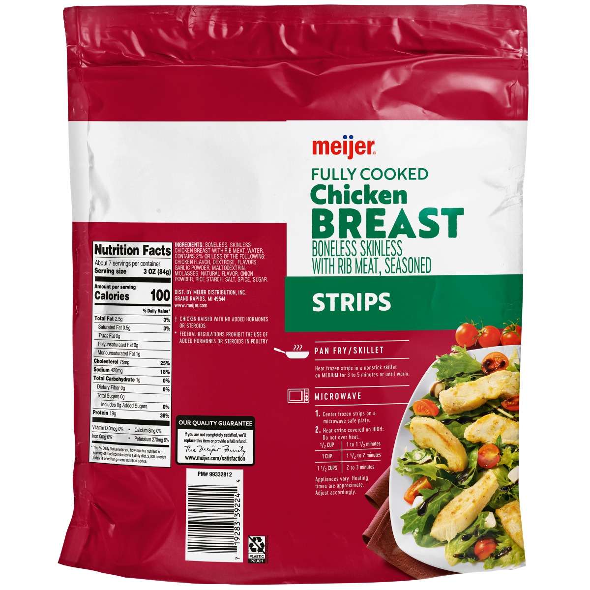 slide 2 of 2, Meijer Grilled Chicken Breast Strips, 22 oz